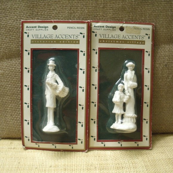 Village Accents Resin Victorian  Figures for Painting - Picture 1 of 16